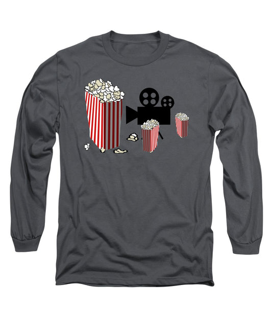 Movie Reels and Popcorn - Long Sleeve T-Shirt