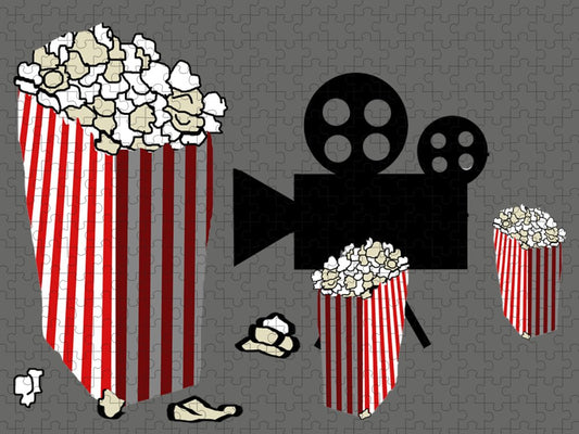 Movie Reels and Popcorn - Puzzle