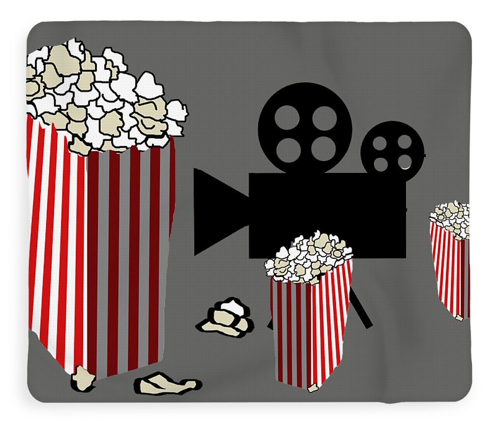 Movie Reels and Popcorn - Blanket