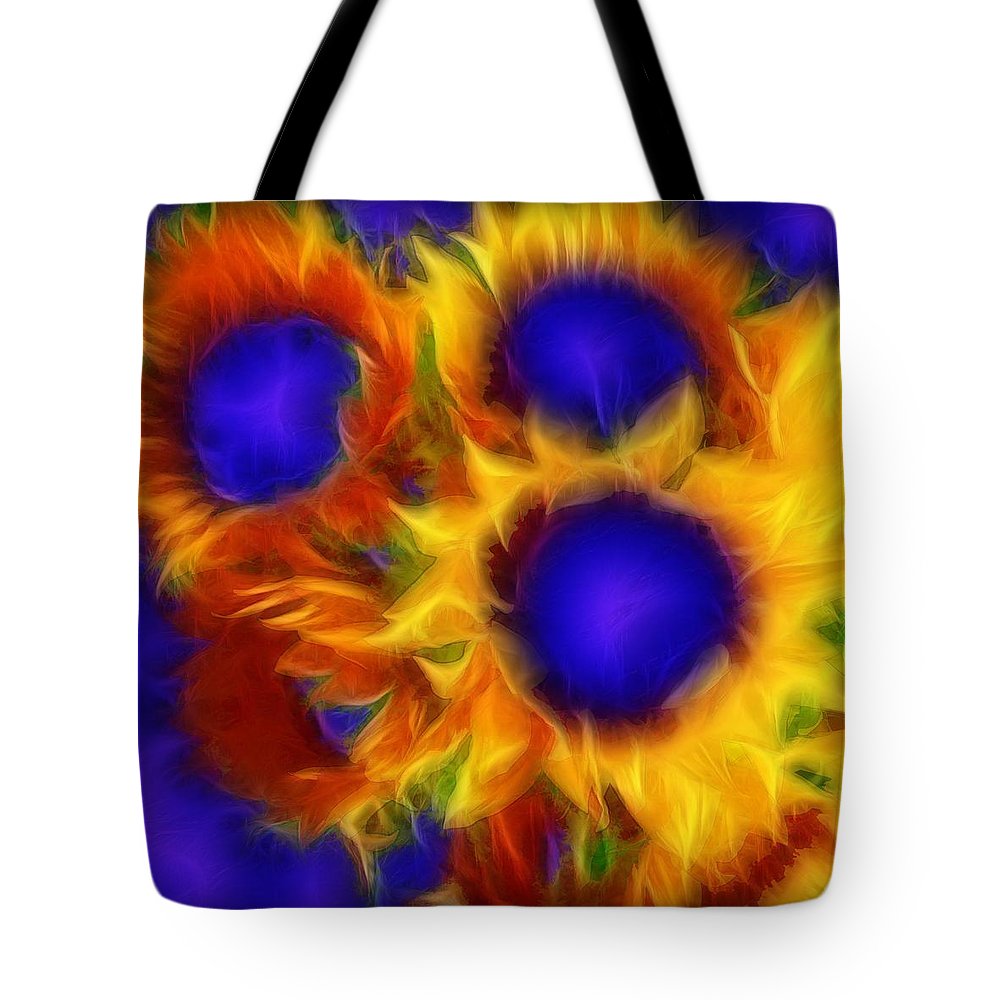 Neon Sunflowers - Tote Bag