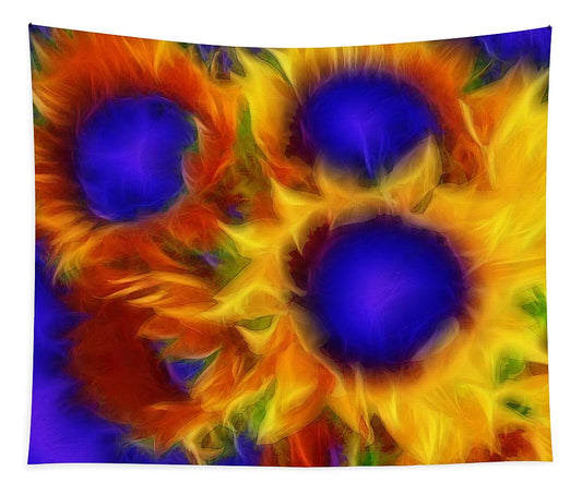 Neon Sunflowers - Tapestry