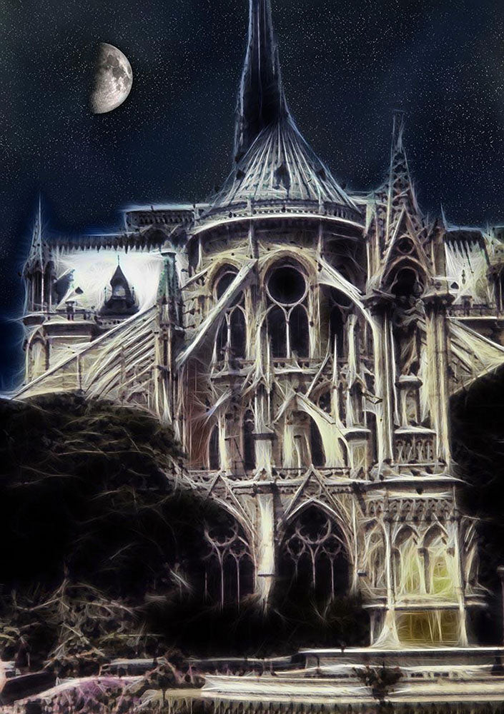 Notre Dame Cathedral Back Digital Image Download