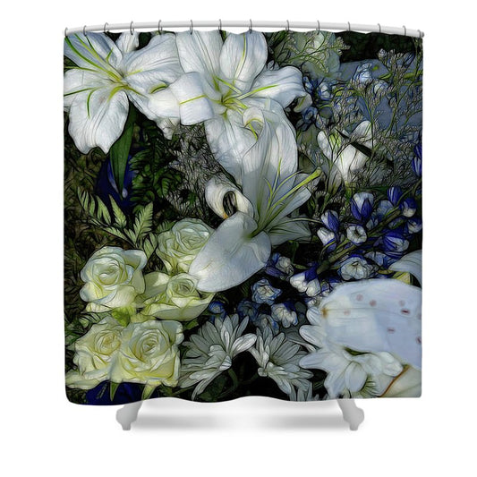 November Flowers 2 - Shower Curtain