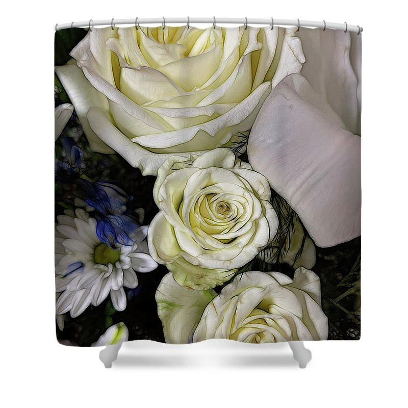 November Flowers 4 - Shower Curtain