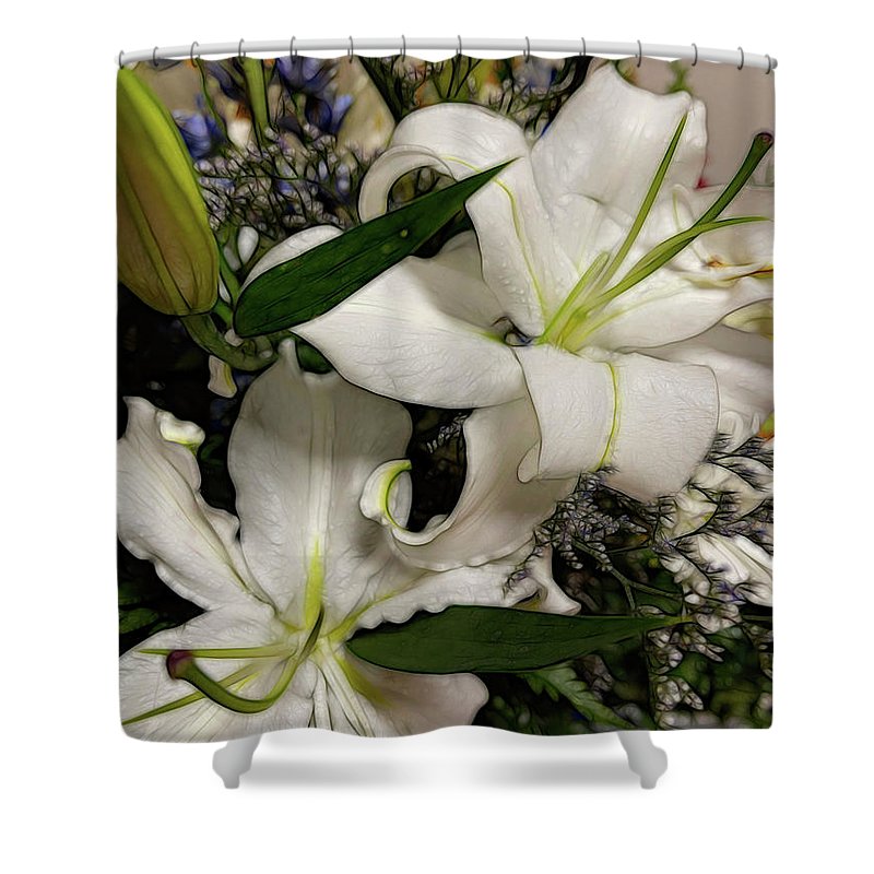 November Flowers 6 - Shower Curtain