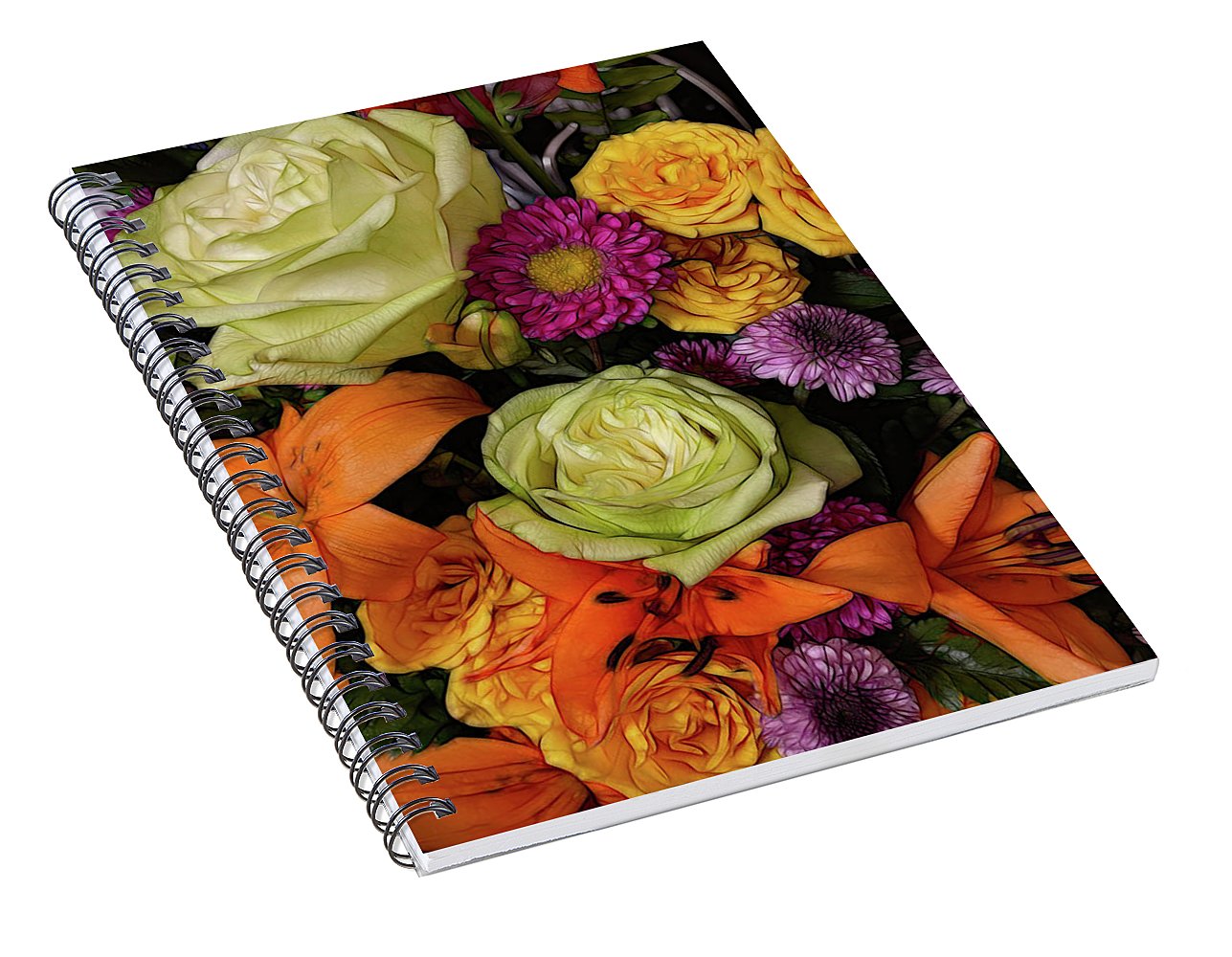 November Flowers 7 - Spiral Notebook