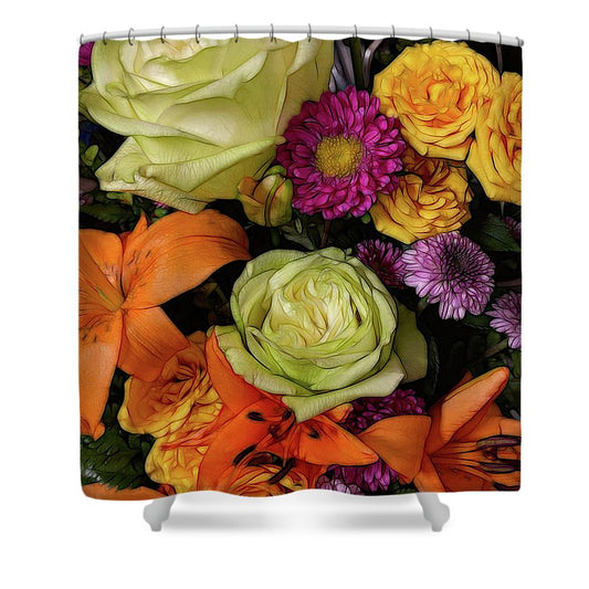 November Flowers 7 - Shower Curtain