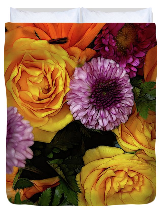 November Flowers 8 - Duvet Cover