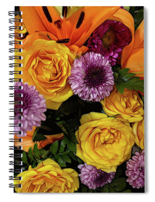 November Flowers 8 - Spiral Notebook