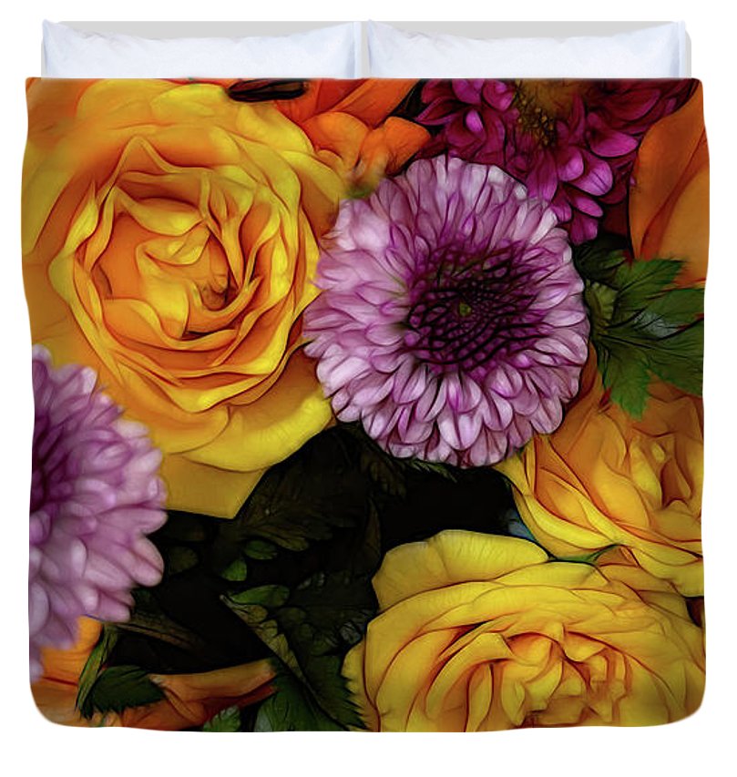 November Flowers 8 - Duvet Cover