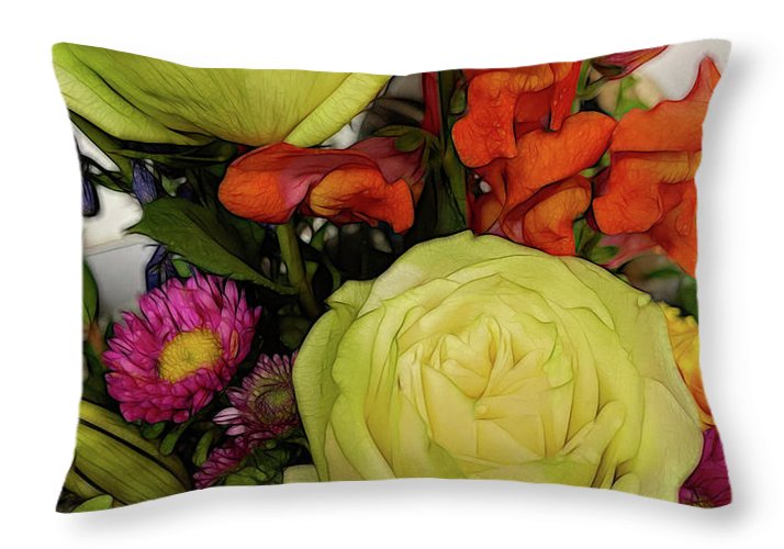 November Flowers 9 - Throw Pillow