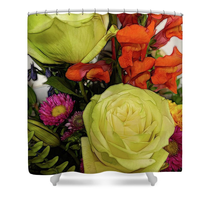 November Flowers 9 - Shower Curtain