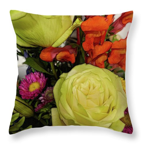 November Flowers 9 - Throw Pillow