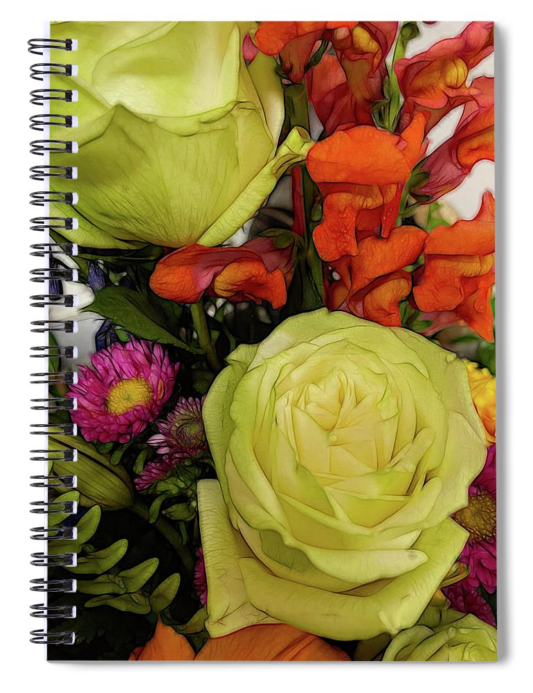 November Flowers 9 - Spiral Notebook