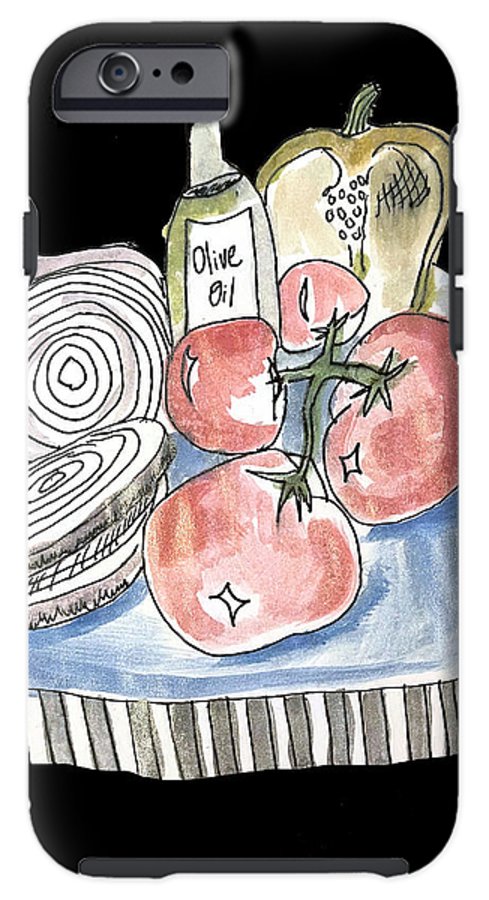 Olive Oil Veg Board Watercolor - Phone Case