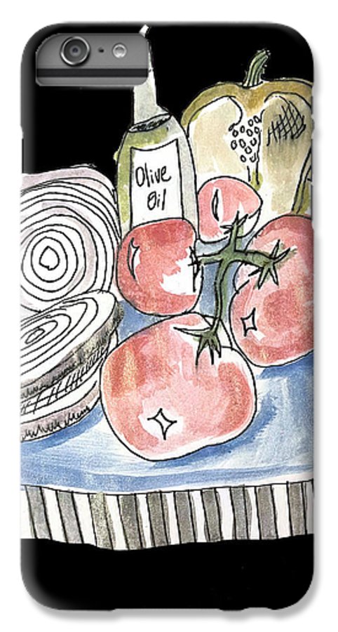 Olive Oil Veg Board Watercolor - Phone Case