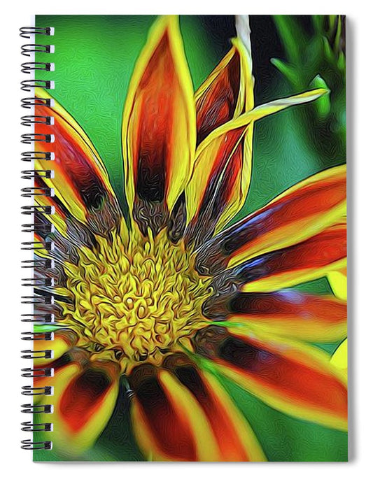 Orange and Yellow Flower - Spiral Notebook