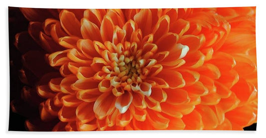 Orange Chrysanthemum - Beach Towel