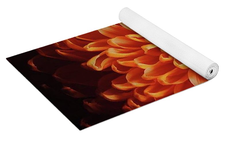 Orange Chrysanthemum - Yoga Mat