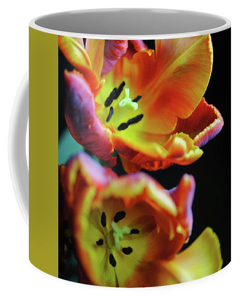 Orange Open Parrot Tulips - Mug