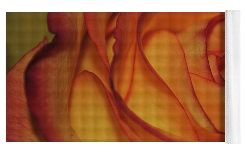 Orange Rose Portrait - Yoga Mat