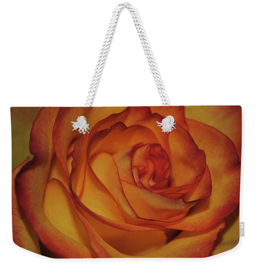 Orange Rose Portrait - Weekender Tote Bag