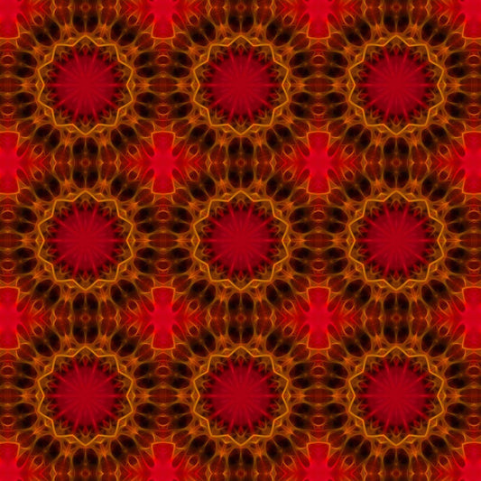 Orange and Red Kaleidoscope Digital Image Download