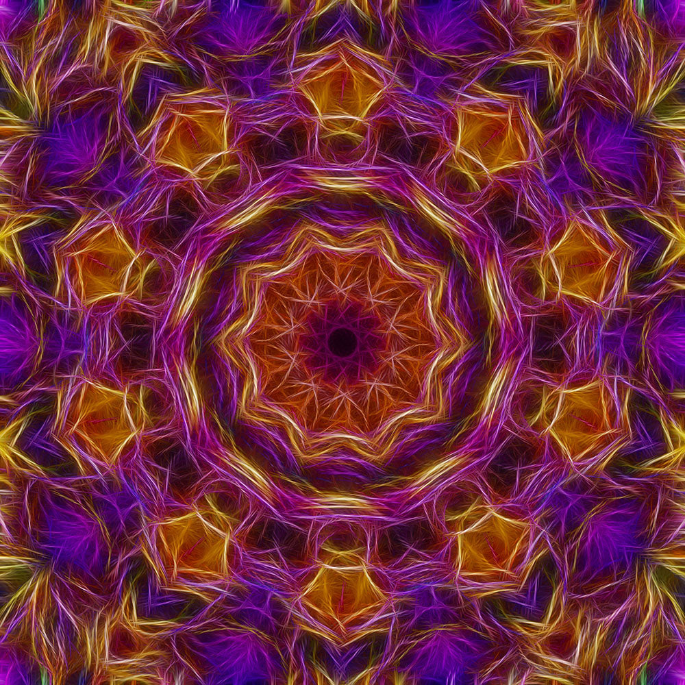 Orange and Purple Kaleidoscope Digital Image Download