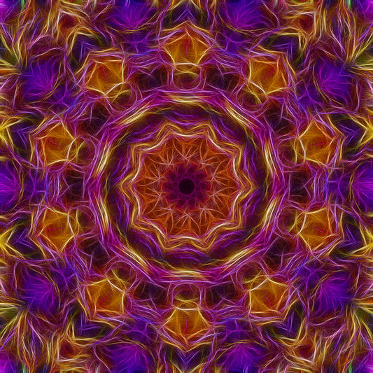 Orange and Purple Kaleidoscope Digital Image Download