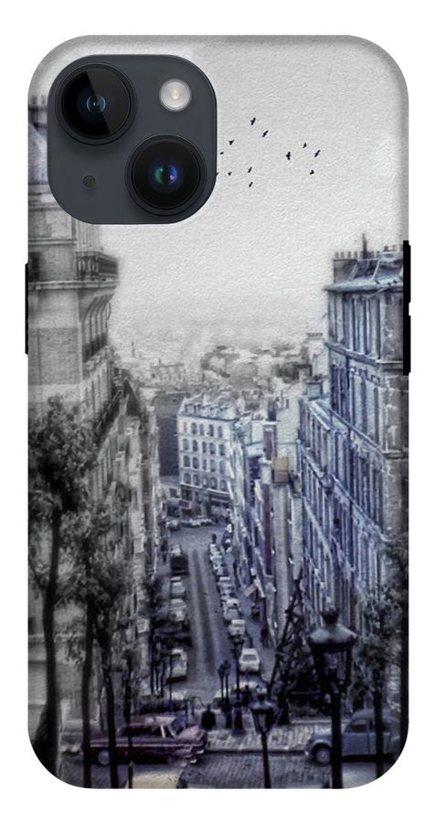 Paris Street From Above - Phone Case