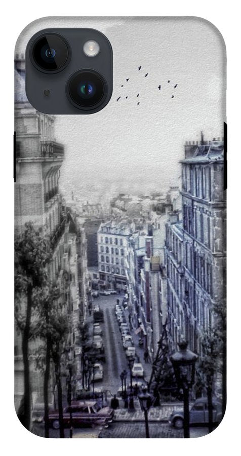 Paris Street From Above - Phone Case