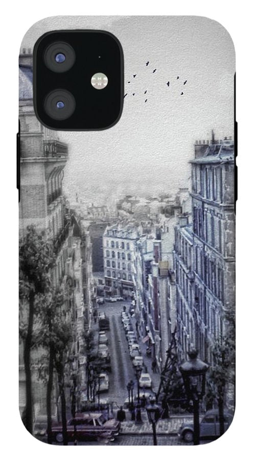 Paris Street From Above - Phone Case