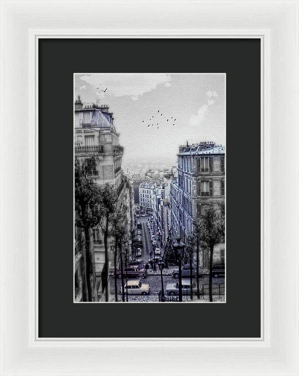 Paris Street From Above - Framed Print