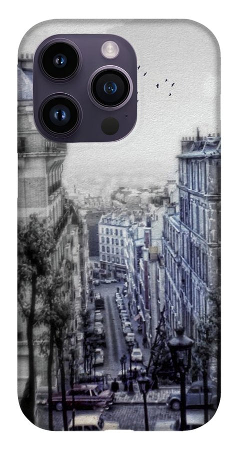 Paris Street From Above - Phone Case