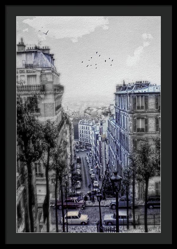 Paris Street From Above - Framed Print