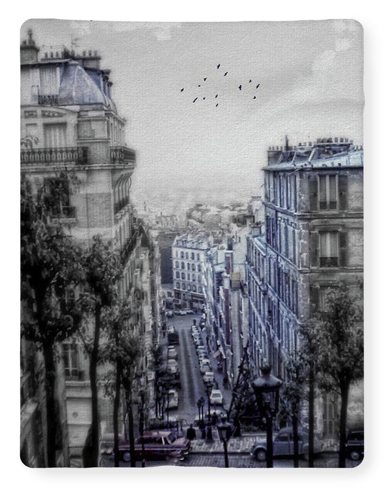 Paris Street From Above - Blanket