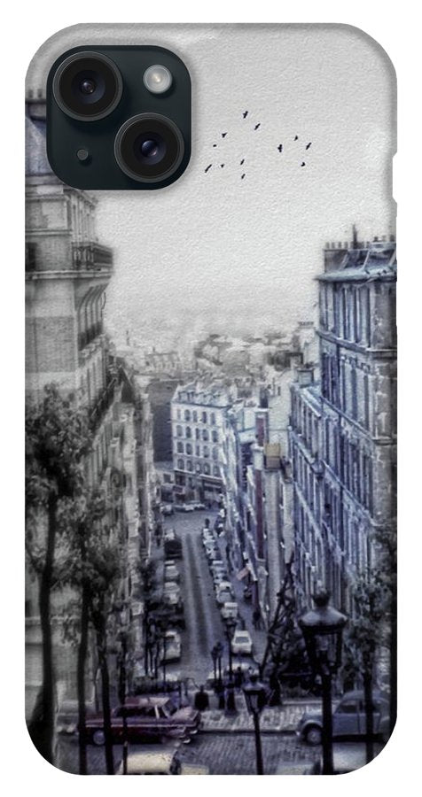 Paris Street From Above - Phone Case