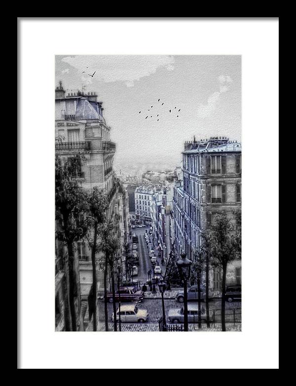 Paris Street From Above - Framed Print