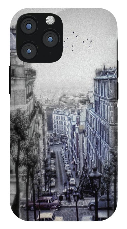 Paris Street From Above - Phone Case