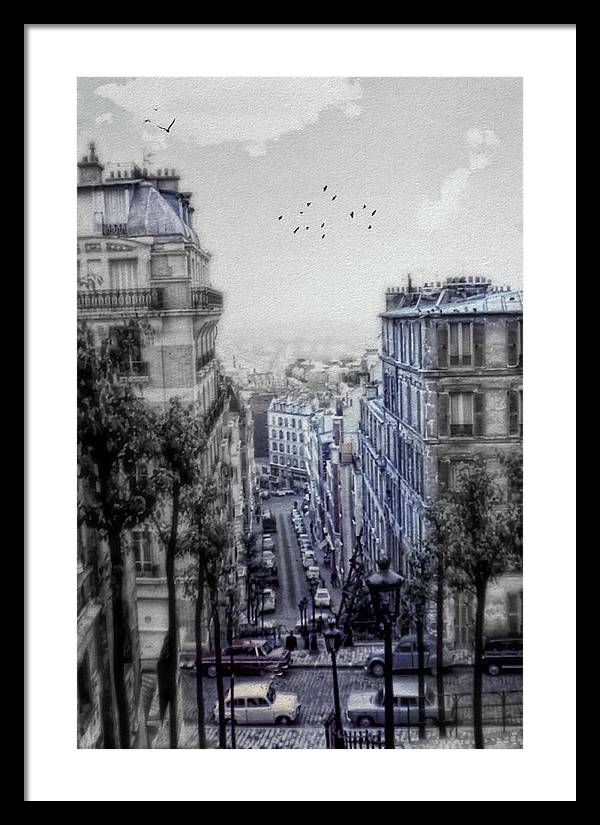 Paris Street From Above - Framed Print