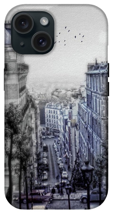 Paris Street From Above - Phone Case