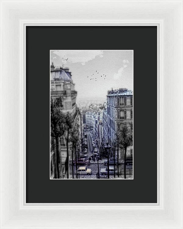 Paris Street From Above - Framed Print