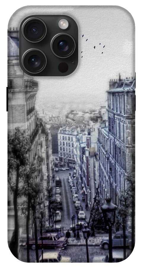 Paris Street From Above - Phone Case