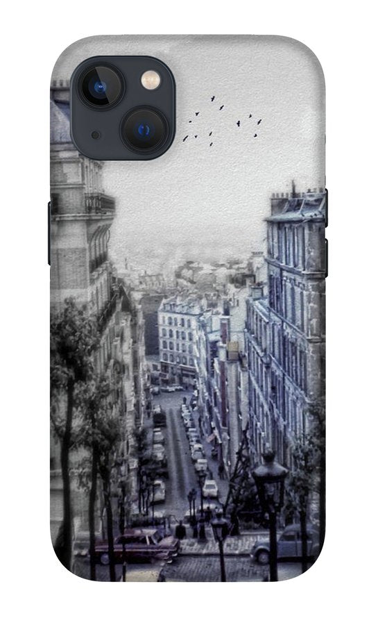 Paris Street From Above - Phone Case