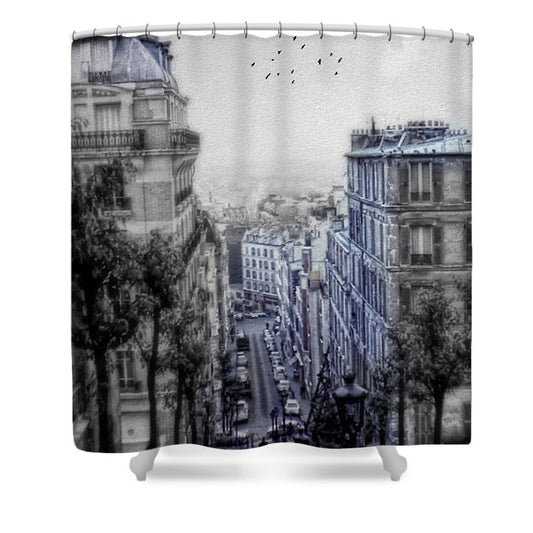 Paris Street From Above - Shower Curtain
