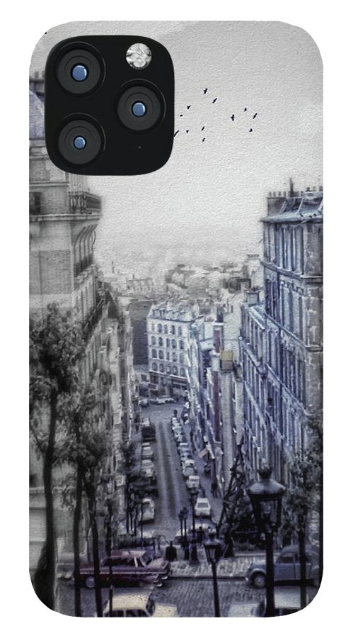 Paris Street From Above - Phone Case