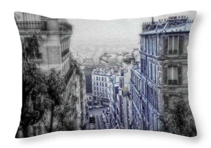 Paris Street From Above - Throw Pillow