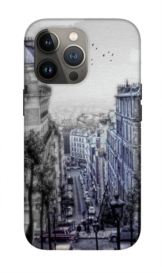 Paris Street From Above - Phone Case