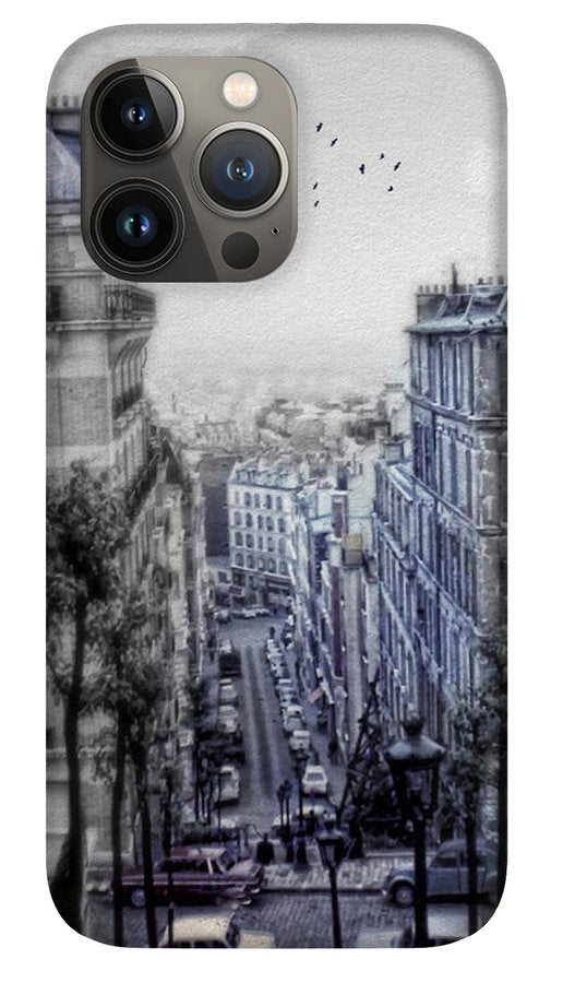 Paris Street From Above - Phone Case