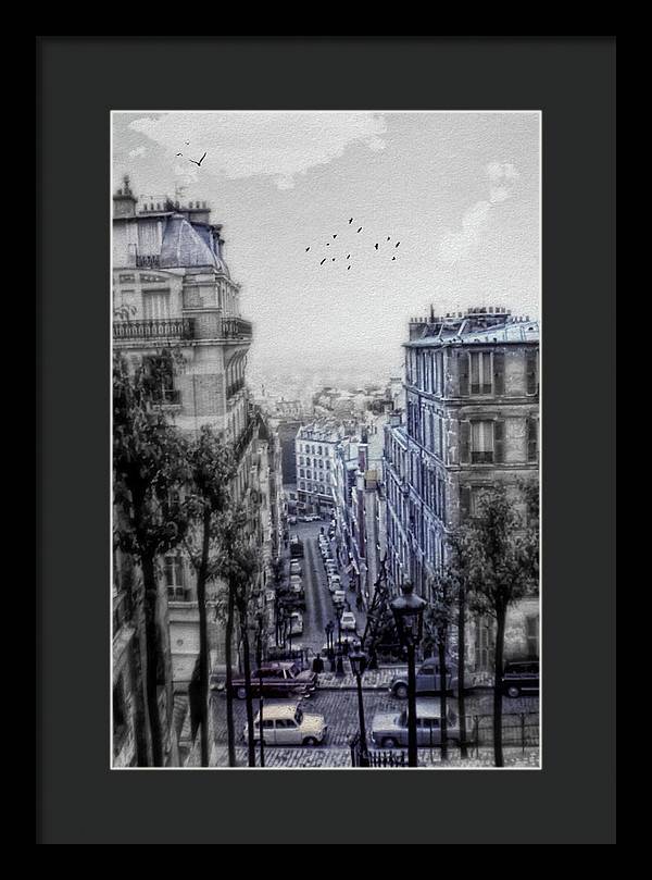 Paris Street From Above - Framed Print